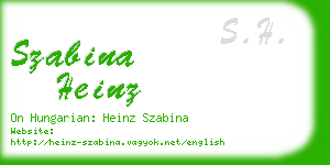 szabina heinz business card